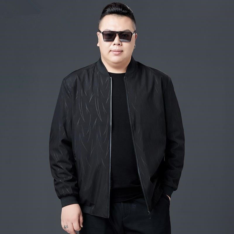春秋加肥宽松胖子运动夹克