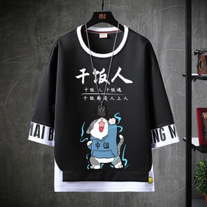 男士五分袖潮流帅气学生秋衣