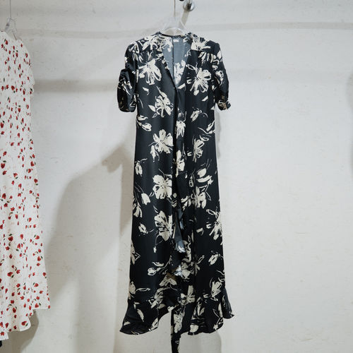 伊家商场同款连衣裙女26夏季新品时尚气质印花女裙1G3992991Q