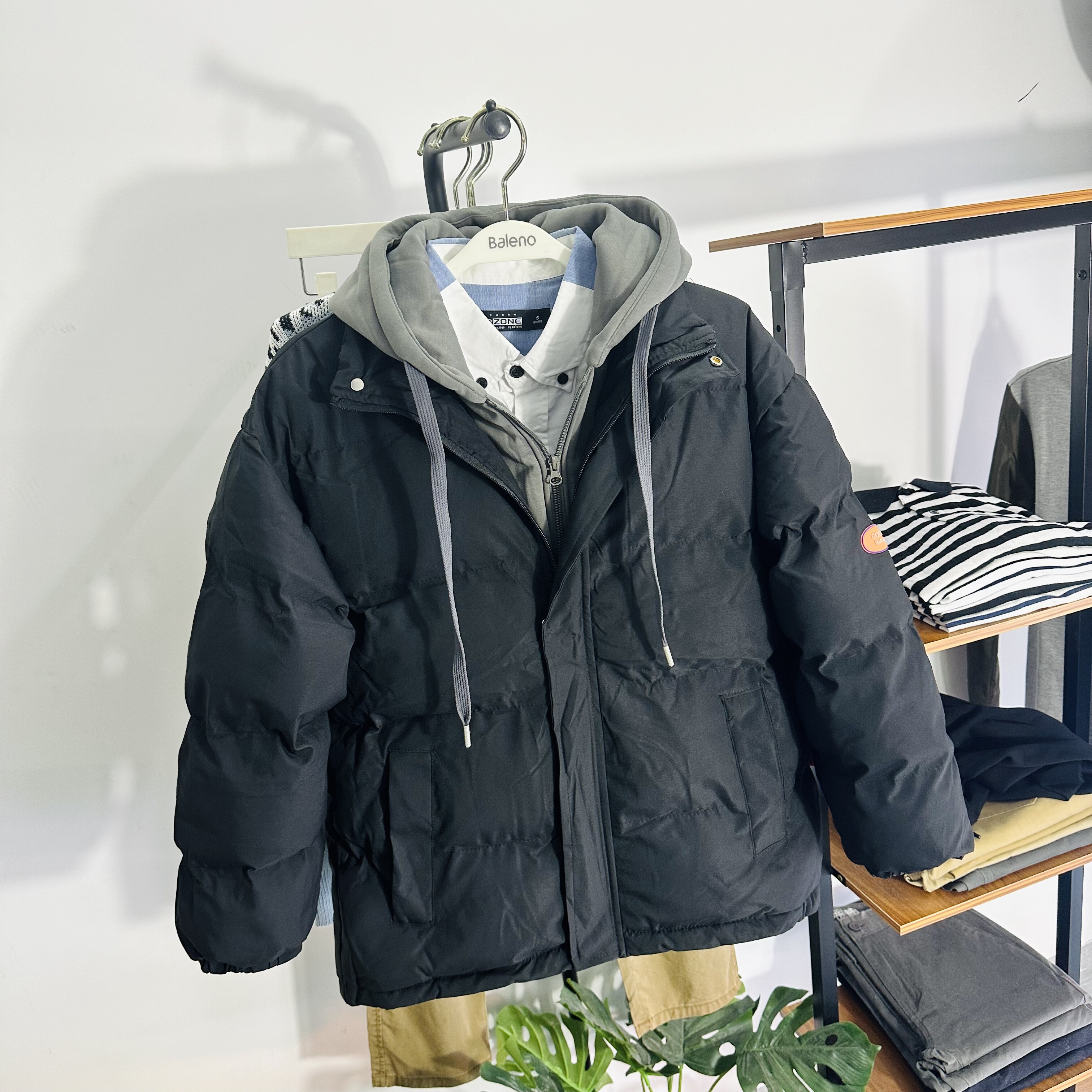 班尼路秋冬季休闲棉衣男女港风宽松大码假两件连帽外套潮流情侣潮,男装,棉衣,淘宝优惠券,粉丝福利购,淘宝优惠卷