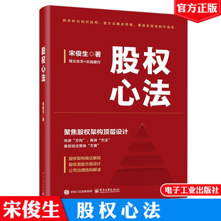 现货 股权心法 宋俊生 电子工业出版社9787121490620正版书籍