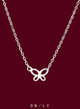 极简小款蝴蝶项链女2026新款爆款轻奢小众设计高级感锁骨链不掉色