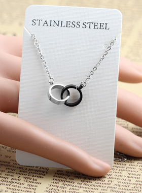 双环项链女款2026新款简约气质锁骨链高级感轻奢小众颈链女夏礼物