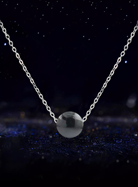 黑色圆珠项链女款2026新爆款颈链轻奢小众精致高级感简约风锁骨链