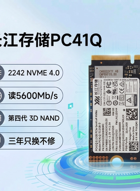 长江存储PC41Q 第四代 M.2 2242 NVME4.0 笔记本台式固态硬盘512g