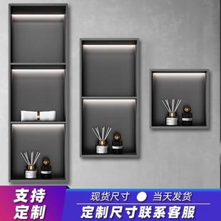 SUS304不锈钢金属浴室成品极窄双层电视机 卫生间壁龛定制内嵌入式
