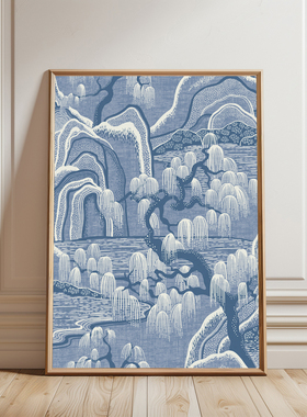 现代简约中国风山水装饰画定制