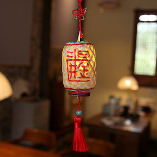非遗手工艺品挂件花灯笼 复古风油纸灯笼竹编灯笼手工diy宫灯手提