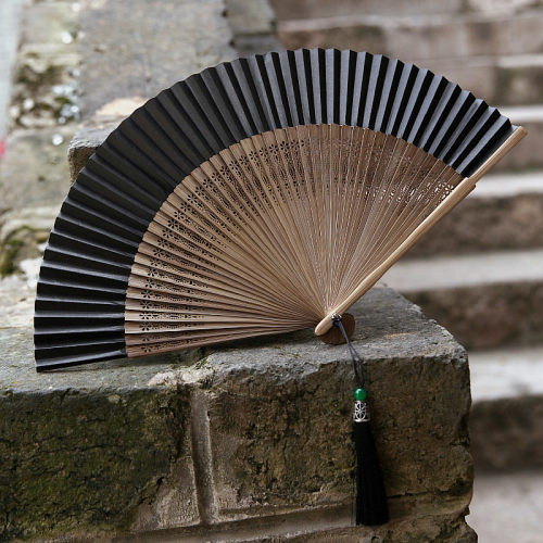 空白纸扇可书画双面扇