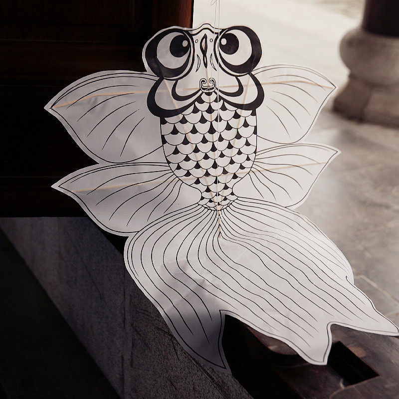 春季学校儿童涂色涂鸦diy手工蜻蜓燕子风筝纸鸢送颜料竹架风筝线