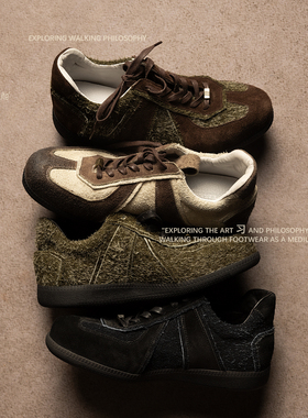 【辛云来同款】编界rewrite习 设计师德训鞋牛皮复古休闲运动鞋