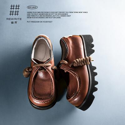 编界Rewrite复古袋鼠鞋休闲皮鞋