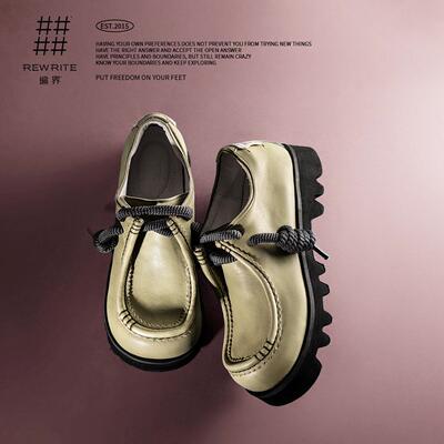 编界Rewrite牛皮手工厚底皮鞋