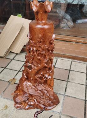 龙凤花瓶大摆件电视柜旁边乔迁新居礼品中式大型龙凤花纹落地摆件
