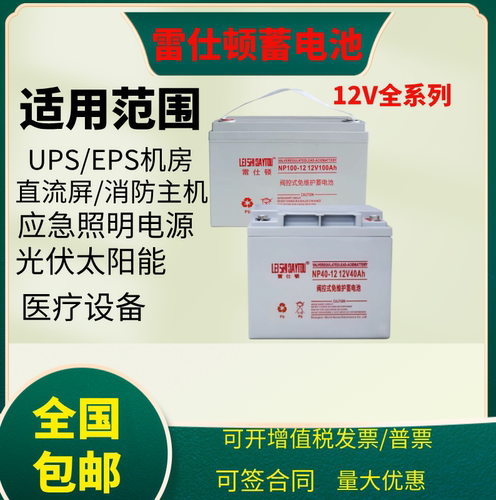 雷仕顿NP12V直流屏UPS/EPS蓄电池