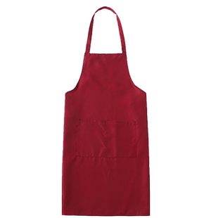 正秀围裙红色美发新款韩版美甲店酒店服务员腰防水防油污定制批发