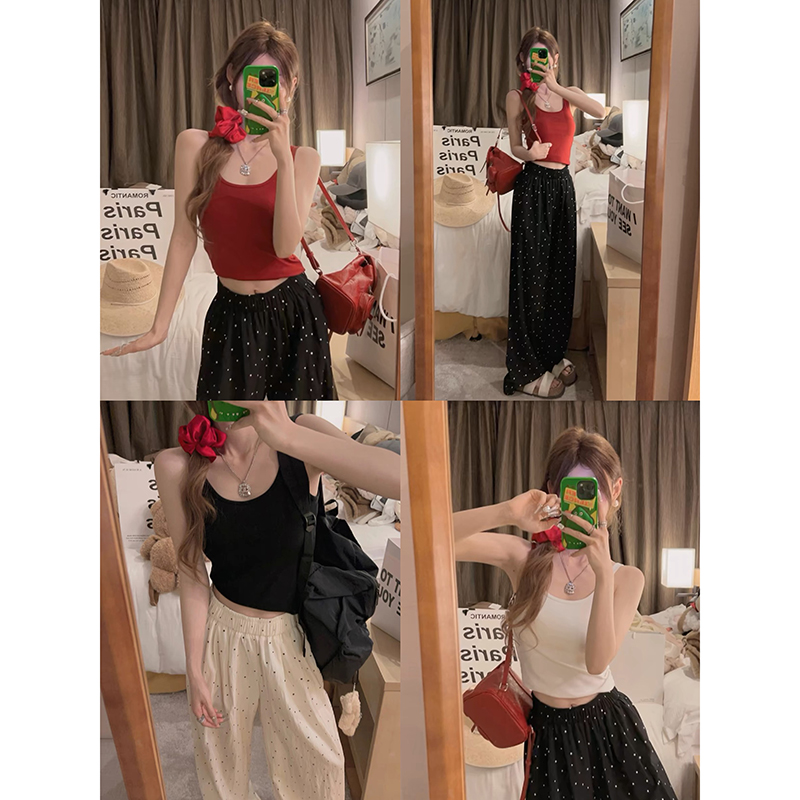 本期B冲！胸垫纯色修身小背心