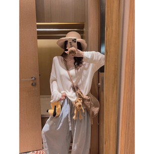 针织衫 Yukiss 天爽亚麻防晒长袖 纸片人 轻薄呼吸感