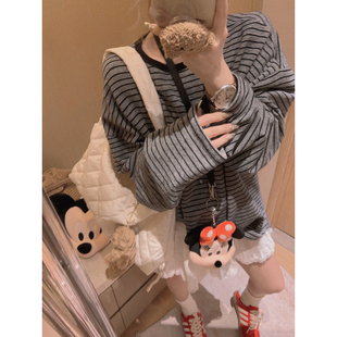 tee Yukiss 型显瘦条纹长袖 时髦大版 拒绝路人感