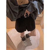 wan能好搭配 羊毛呢 显比例呢料短裤 Yukiss 西裤