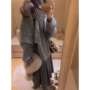 羊毛混纺花纱宽松拉毛毛衣 高克重 高领版 Yukiss