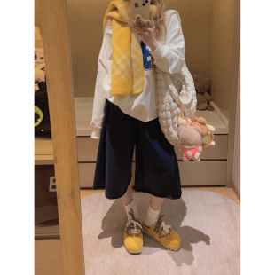 ～ Yukiss 卷边休闲五分裤 显腿细 加厚380g毛圈