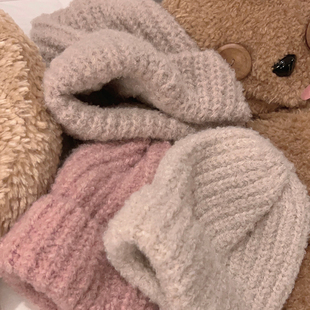 针织毛线帽子 Yukiss 复古可爱 棒针粗针 B入