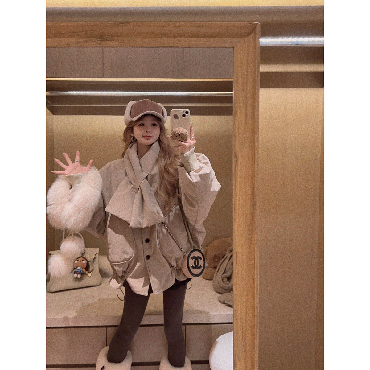 Yukiss 千金风90白鸭绒羽绒服夹克版型外套女冬韩系宽松保暖上衣