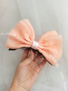 心子时尚原创芭蕾蝴蝶结头饰裸粉色橘粉色仙女娃娃木偶变奏尺寸定