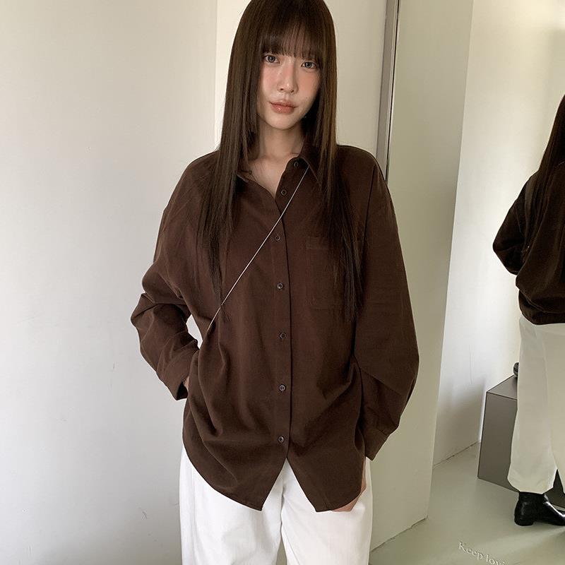 MMC DITION长袖衬衫女装秋冬新款高级感气质韩系宽松显瘦衬衣外套