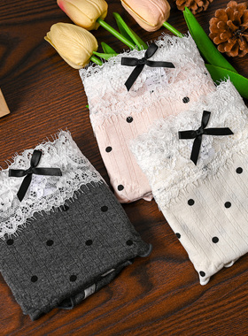 灰色波点~内裤女生三角裤性感纯欲蕾丝边中腰舒适纯棉裆2026新款