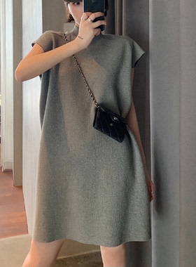 W花花家韩版春季年款背心连衣裙女宽松中长款无袖裙子Alice