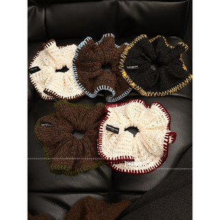 NINE九 韩系针织毛线大肠发圈女扎头发好看高品质百搭发饰头绳女