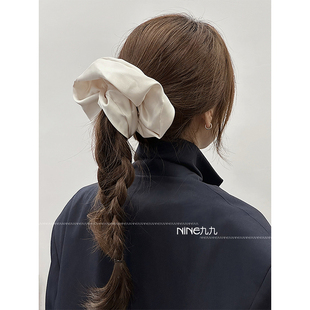 NINE九 高端扎头皮筋 丝光缎面大肠发圈女发绳高级感头绳2025新款