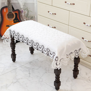 欧式高档蕾丝花边钢琴凳桌布化妆台凳子换鞋凳盖巾软包凳万能盖布