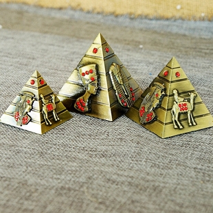 埃及金字塔摆件 饰组合小摆设摄影道具 简约现代装 金属工艺品模型