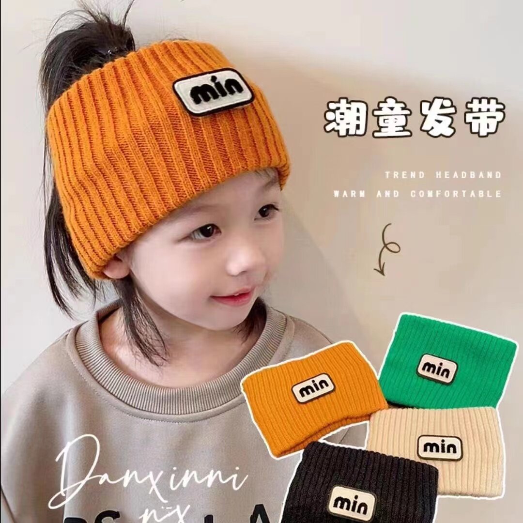 小女孩百搭发箍儿童针织毛线发带