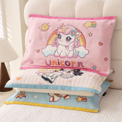 纯棉纱布八层加厚透气防滑枕巾