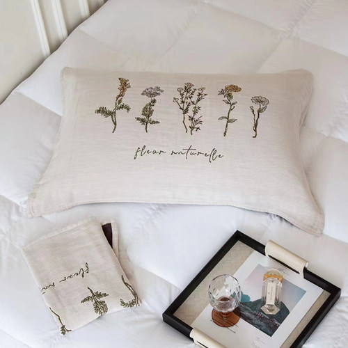 纯棉纱布枕巾全棉枕头盖巾