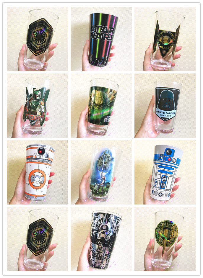 星球大战绝地武士r2bb8玻璃杯图片