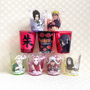 火影忍者鸣人佐助小樱自来也个性动漫钢化玻璃杯小酒杯烧酒水杯子