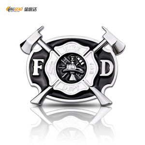 消防战士标志贴标 FIRE DEPT车贴消防员金属改装车身贴油箱车尾标