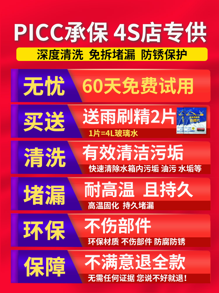 汽车水箱内部清洗剂去油污大货车柴油机暖风小铲车挖掘机散热器片-封面