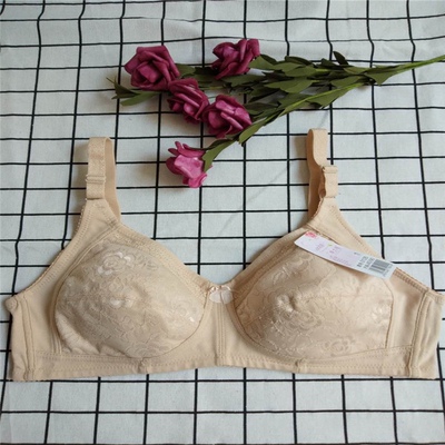 欣美缘0126 可调节棉质内衣 侧收无钢托 三排扣 中老年全杯文胸