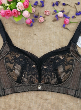 LL无钢圈抹胸式文胸四排扣内衣98095 仅75D黑色