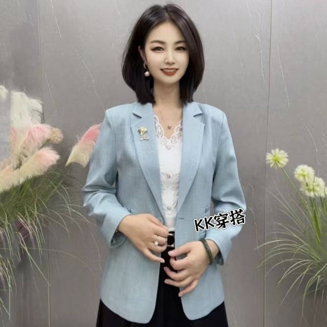 2025年新品时尚百搭气质春秋款小西服显瘦洋气休闲修身外套