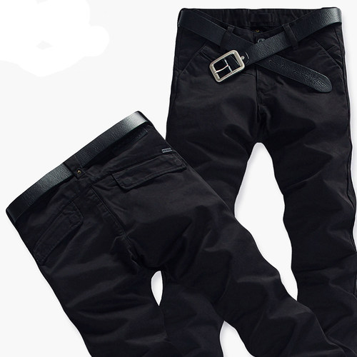 弹力纯棉小脚韩版潮流黑色休闲裤