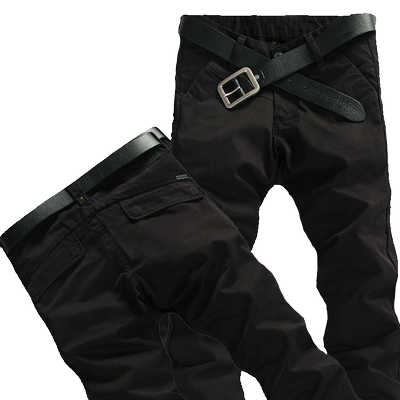 弹力纯棉小脚韩版潮流黑色休闲裤