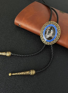 欧美复古夸张大号波洛领带时尚男士休闲领绳项链衬衫领结西部牛仔