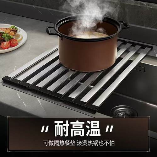 可折叠沥水架子厨房碗碟筷